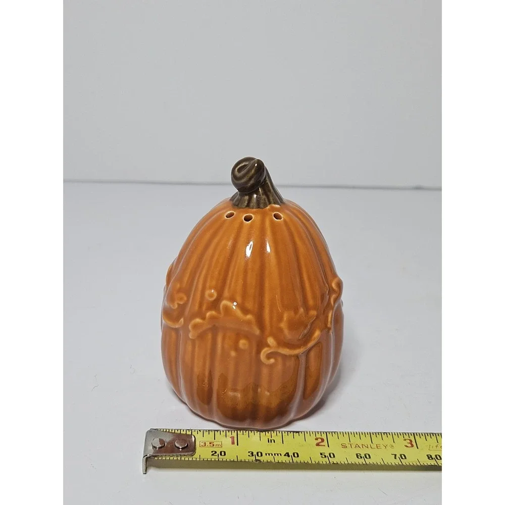 Ceramic Pumpkin Salt and Pepper Shakers Set Fall Thanksgiving Harvest Decor